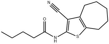 N-(3-cyano-5,6,7,8-tetrahydro-4H-cyclohepta[b]thiophen-2-yl)pentanamide 구조식 이미지