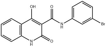 N-(3-bromophenyl)-4-hydroxy-2-oxo-1H-quinoline-3-carboxamide 구조식 이미지