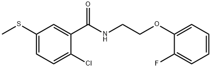 2-chloro-N-[2-(2-fluorophenoxy)ethyl]-5-methylsulfanylbenzamide 구조식 이미지