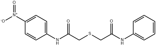2-[2-(4-nitroanilino)-2-oxoethyl]sulfanyl-N-phenylacetamide Structure