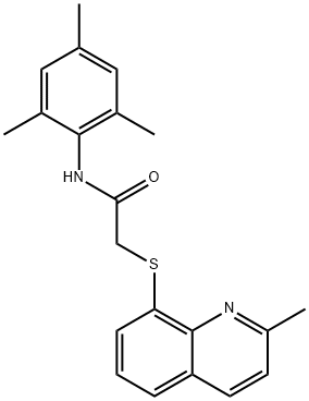 2-(2-methylquinolin-8-yl)sulfanyl-N-(2,4,6-trimethylphenyl)acetamide Structure