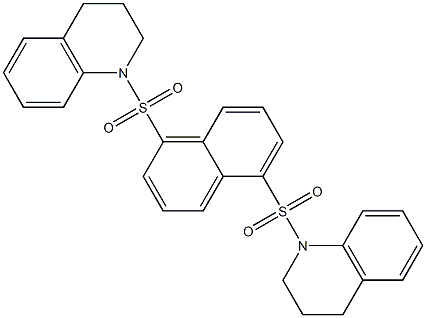 1-[5-(3,4-dihydro-2H-quinolin-1-ylsulfonyl)naphthalen-1-yl]sulfonyl-3,4-dihydro-2H-quinoline 구조식 이미지