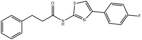 N-[4-(4-fluorophenyl)-1,3-thiazol-2-yl]-3-phenylpropanamide Structure