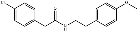 2-(4-chlorophenyl)-N-[2-(4-methoxyphenyl)ethyl]acetamide 구조식 이미지
