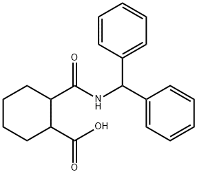 2-(benzhydrylcarbamoyl)cyclohexane-1-carboxylic acid Structure