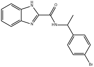 N-[1-(4-bromophenyl)ethyl]-1H-benzimidazole-2-carboxamide 구조식 이미지