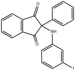 2-(3-iodoanilino)-2-phenylindene-1,3-dione 구조식 이미지