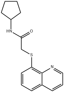 N-cyclopentyl-2-quinolin-8-ylsulfanylacetamide 구조식 이미지
