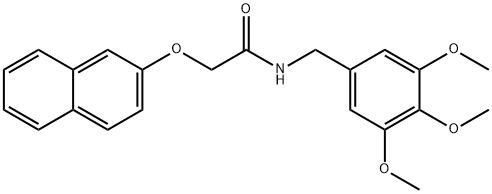 2-naphthalen-2-yloxy-N-[(3,4,5-trimethoxyphenyl)methyl]acetamide Structure