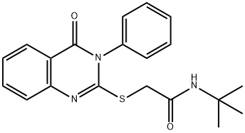 N-tert-butyl-2-(4-oxo-3-phenylquinazolin-2-yl)sulfanylacetamide 구조식 이미지