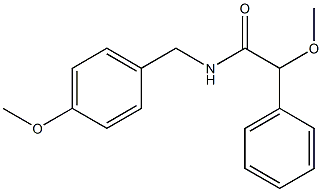 2-methoxy-N-[(4-methoxyphenyl)methyl]-2-phenylacetamide 구조식 이미지