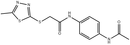 N-(4-acetamidophenyl)-2-[(5-methyl-1,3,4-thiadiazol-2-yl)sulfanyl]acetamide Structure