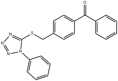 phenyl-[4-[(1-phenyltetrazol-5-yl)sulfanylmethyl]phenyl]methanone 구조식 이미지