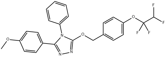 3-(4-methoxyphenyl)-4-phenyl-5-[[4-(1,1,2,2-tetrafluoroethoxy)phenyl]methoxy]-1,2,4-triazole 구조식 이미지