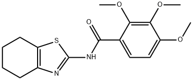 2,3,4-trimethoxy-N-(4,5,6,7-tetrahydro-1,3-benzothiazol-2-yl)benzamide 구조식 이미지