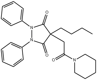 4-butyl-4-(2-oxo-2-piperidin-1-ylethyl)-1,2-diphenylpyrazolidine-3,5-dione 구조식 이미지