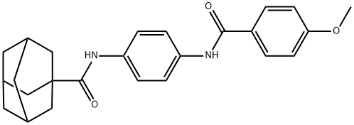 N-[4-[(4-methoxybenzoyl)amino]phenyl]adamantane-1-carboxamide Structure