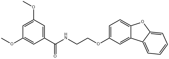 N-(2-dibenzofuran-2-yloxyethyl)-3,5-dimethoxybenzamide Structure