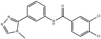 3,4-dichloro-N-[3-(4-methyl-1,2,4-triazol-3-yl)phenyl]benzamide 구조식 이미지