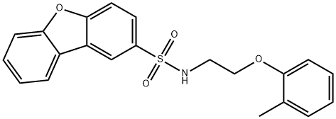 N-[2-(2-methylphenoxy)ethyl]dibenzofuran-2-sulfonamide Structure