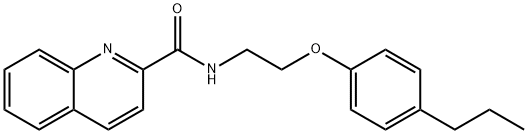 N-[2-(4-propylphenoxy)ethyl]quinoline-2-carboxamide 구조식 이미지