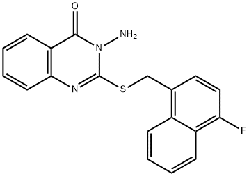 3-amino-2-[(4-fluoronaphthalen-1-yl)methylsulfanyl]quinazolin-4-one Structure