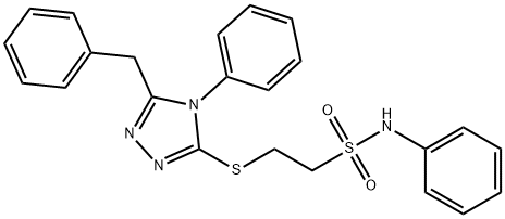 2-[(5-benzyl-4-phenyl-1,2,4-triazol-3-yl)sulfanyl]-N-phenylethanesulfonamide Structure