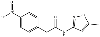 N-(5-methyl-1,2-oxazol-3-yl)-2-(4-nitrophenyl)acetamide 구조식 이미지