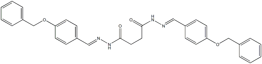 N,N'-bis[(E)-(4-phenylmethoxyphenyl)methylideneamino]butanediamide 구조식 이미지
