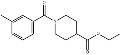 ethyl 1-(3-methylbenzoyl)piperidine-4-carboxylate 구조식 이미지