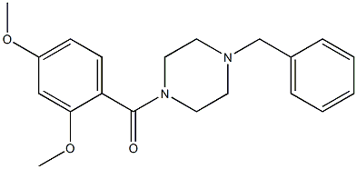 (4-benzylpiperazin-1-yl)-(2,4-dimethoxyphenyl)methanone 구조식 이미지