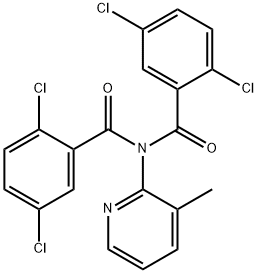 2,5-dichloro-N-(2,5-dichlorobenzoyl)-N-(3-methylpyridin-2-yl)benzamide 구조식 이미지