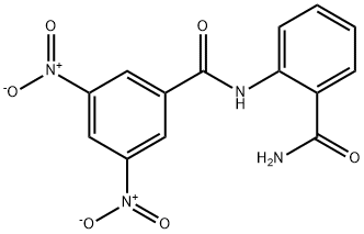 N-(2-carbamoylphenyl)-3,5-dinitrobenzamide 구조식 이미지