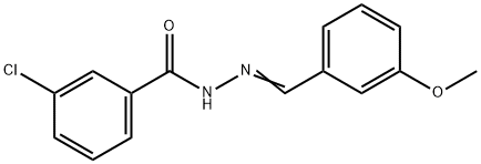 3-chloro-N-[(E)-(3-methoxyphenyl)methylideneamino]benzamide 구조식 이미지