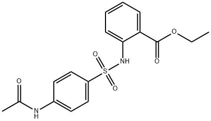 ethyl 2-[(4-acetamidophenyl)sulfonylamino]benzoate Structure