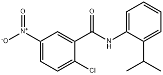 2-chloro-5-nitro-N-(2-propan-2-ylphenyl)benzamide 구조식 이미지