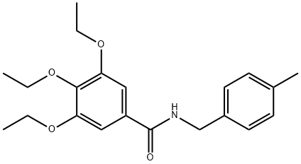 3,4,5-triethoxy-N-[(4-methylphenyl)methyl]benzamide Structure