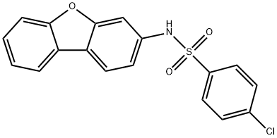 4-chloro-N-dibenzofuran-3-ylbenzenesulfonamide Structure