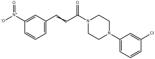 (E)-1-[4-(3-chlorophenyl)piperazin-1-yl]-3-(3-nitrophenyl)prop-2-en-1-one Structure