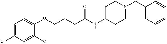 N-(1-benzylpiperidin-4-yl)-4-(2,4-dichlorophenoxy)butanamide 구조식 이미지