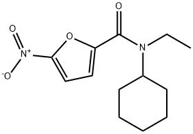 N-cyclohexyl-N-ethyl-5-nitrofuran-2-carboxamide 구조식 이미지