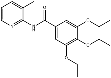 3,4,5-triethoxy-N-(3-methylpyridin-2-yl)benzamide 구조식 이미지