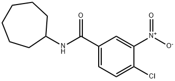 4-chloro-N-cycloheptyl-3-nitrobenzamide 구조식 이미지