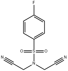 N,N-bis(cyanomethyl)-4-fluorobenzenesulfonamide 구조식 이미지