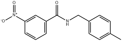 N-[(4-methylphenyl)methyl]-3-nitrobenzamide 구조식 이미지