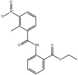 ethyl 2-[(2-methyl-3-nitrobenzoyl)amino]benzoate Structure