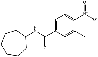 N-cycloheptyl-3-methyl-4-nitrobenzamide 구조식 이미지