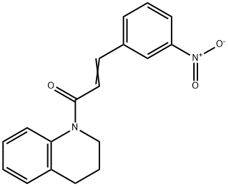 (E)-1-(3,4-dihydro-2H-quinolin-1-yl)-3-(3-nitrophenyl)prop-2-en-1-one 구조식 이미지