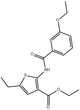 ethyl 2-[(3-ethoxybenzoyl)amino]-5-ethylthiophene-3-carboxylate Structure