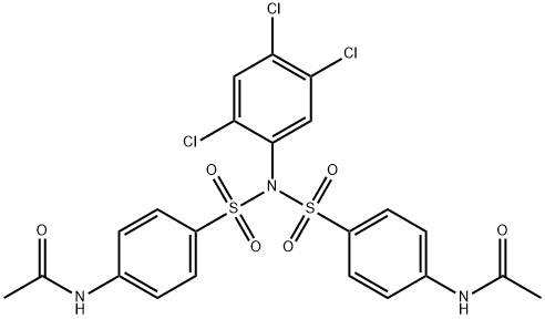 N-[4-[(4-acetamidophenyl)sulfonyl-(2,4,5-trichlorophenyl)sulfamoyl]phenyl]acetamide 구조식 이미지